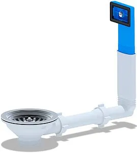 Выпуск с корзиной для мойки с прямоугольным переливом Ани Пласт хром N305 Выпуск с корзиной для мойки с прямоугольным переливом Ани Пласт хром N305, 1