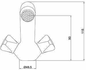 Смеситель для раковины Gross Aqua Trio хром 609029C, 2