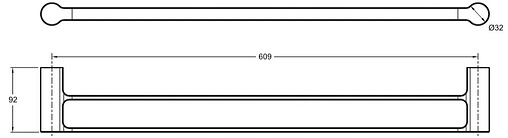 Полотенцедержатель Jacob Delafon Singulier хром 15206D-CP