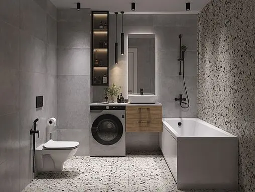 Комплект 6 в 1 Cersanit City CO DPL EO slim 64440 с кнопкой Blick хром матовый