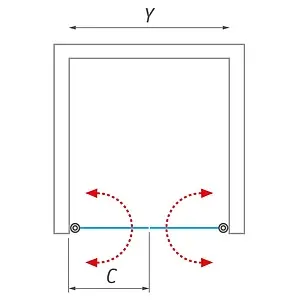 Дверь в нишу 1100мм прозрачное стекло Roltechnik Tower Line TCN2/1100 731-1100000-01-02, 4