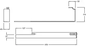 Полотенцедержатель Jacob Delafon Terrace 48 хром E4906-CP Полотенцедержатель Jacob Delafon Terrace 48 хром E4906-CP, 2