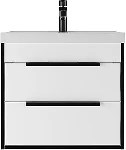 Тумба под умывальник подвесная Домино Bazis 60 белый глянец DF2500T, 4