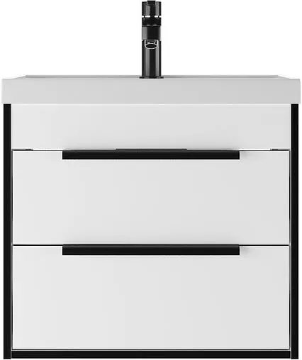 Тумба под умывальник подвесной Домино Bazis 60 белый глянец DF2500T