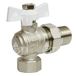 Кран шаровый с американкой угловой ½&quot;в x ½&quot;н STI 01.05.20015, 4