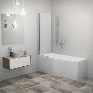 Шторка на ванну 700мм прозрачное стекло Roltechnik PXV1/700 453-7000000-00-02, 5