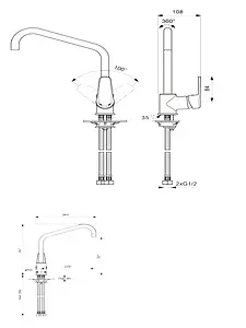 Смеситель для кухни Vidima Balance хром BA269AA, 2