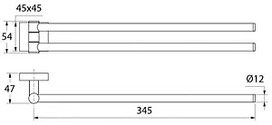 Полотенцедержатель IDDIS Edifice хром EDISBR0i49, 2