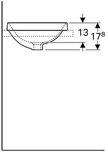 Раковина Geberit VariForm 40 белый 500.700.01.2 Раковина Geberit VariForm 40 белый 500.700.01.2, 4