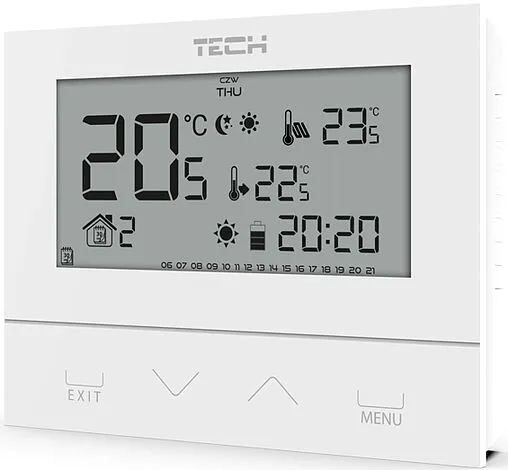 Проводной комнатный двухпозиционный регулятор котла TECH ST-292 v3 белый WG.11.0432