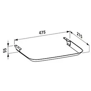 Полотенцедержатель Laufen Palace 48 хром 3.8170.3.004.000.1 Полотенцедержатель Laufen Palace 48 хром 3.8170.3.004.000.1, 2