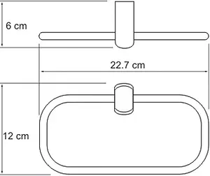 Полотенцедержатель Wasserkraft Berkel хром 6860 Полотенцедержатель Wasserkraft Berkel хром 6860, 3