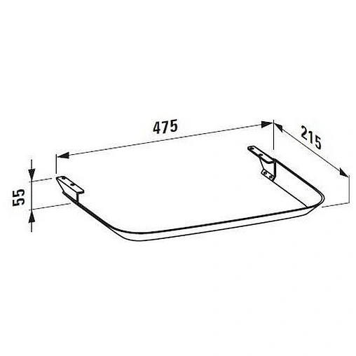 Полотенцедержатель Laufen Palace 48 хром 3.8170.3.004.000.1