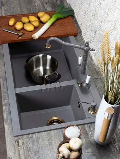 Мойка кухонная Omoikiri Tedori 86-2-LB-SA бежевый 4993934