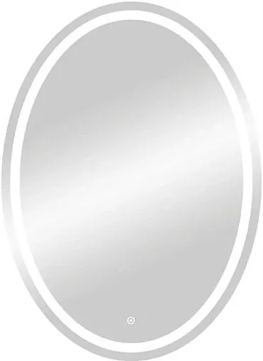 Зеркало с подсветкой Continent Verso Led 57x77 с часами белый ЗЛП590