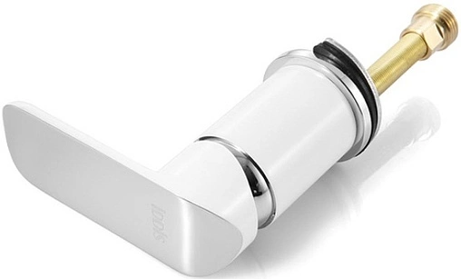 Смеситель на борт ванны на 4 отверстия IDDIS Calipso белый/хром CALSB42i07