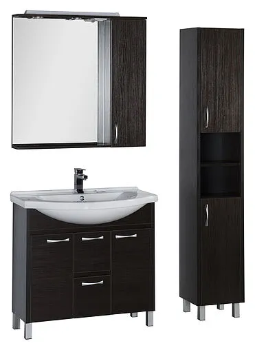 Шкаф-зеркало Aquanet Донна 90 R венге 00169179 Шкаф-зеркало Aquanet Донна 90 R венге 00169179