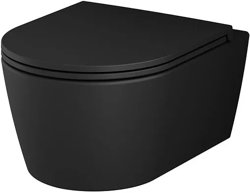Унитаз подвесной безободковый Am.Pm Func FlashClean черный матовый C8F1700MBSC