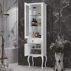 Шкаф-пенал напольный Opadiris Лаура 45 L белый Z0000006525, 2