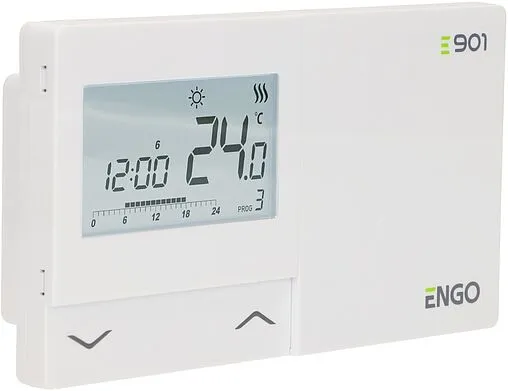 Беспроводной комнатный терморегулятор ENGO белый E901-RF