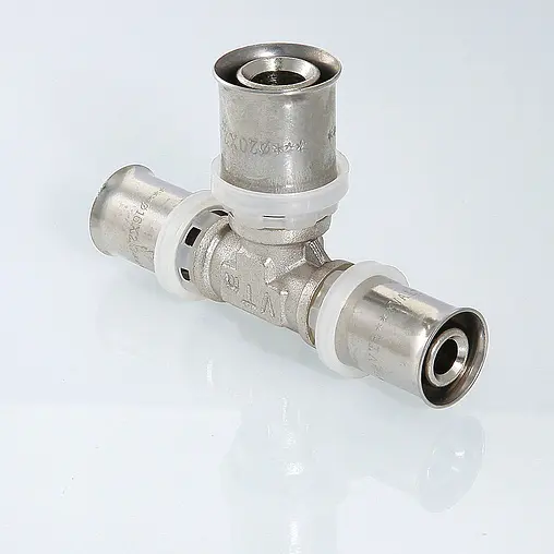 Тройник пресс соединительный 16мм Valtec VTm.231.N.161616