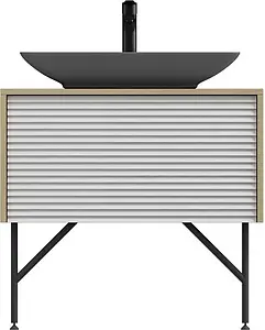 Тумба-умывальник напольная ISVEA Suit 80 белый/дуб 27SUS065081I+10SY50065SV-2C, 5