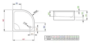 Поддон для душа Radaway Naxos A900 SBA9941-1 Поддон для душа Radaway Naxos A900 SBA9941-1, 3