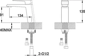 Смеситель для раковины BelBagno Arlie хром ARL-LVM-CRM Смеситель для раковины BelBagno Arlie хром ARL-LVM-CRM, 2