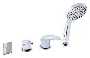 Смеситель на борт ванны на 4 отверстия Rav Slezak Dunaj хром D463.5P, 1