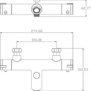 Термостат для ванны Swedbe Mercury хром 9061 Термостат для ванны Swedbe Mercury хром 9061, 2
