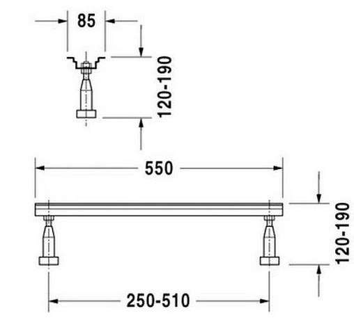 Ножки для ванны Duravit 790100000000000