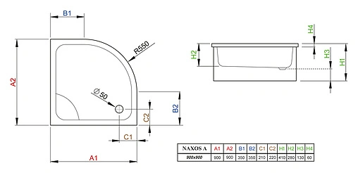 Поддон для душа Radaway Naxos A900 SBA9941-1