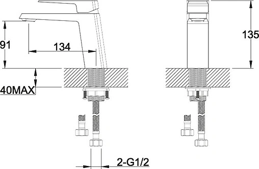 Смеситель для раковины BelBagno Arlie хром ARL-LVM-CRM