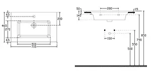 Раковина ISVEA SistemaT 71 белый 10SL50071SV Раковина ISVEA SistemaT 71 белый 10SL50071SV, 2