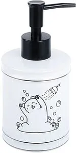 Дозатор для жидкого мыла Fixsen Teddy белый/с рисунком/чёрный FX-600-1 Дозатор для жидкого мыла Fixsen Teddy белый/с рисунком/чёрный FX-600-1, 1
