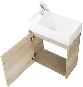 Тумба-умывальник подвесная BelBagno KRAFT MINI 50 L Rovere Galifax Bianco KRAFT MINI-500/260-1A-SO-RGB-L+7045-KL, 5