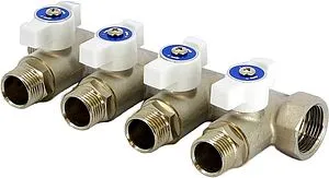 Коллектор запорный проходной 4 отвода ¾&quot;в/н x ½&quot;к Uni-fitt 420N3240, 1