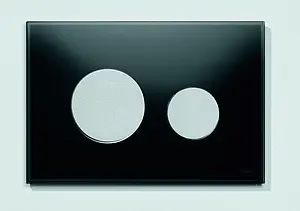 Клавиша смыва для унитаза TECEloop 9240655 кнопки/хром матовый, панель/стекло черный, 2