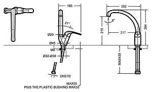Смеситель для кухни Bravat Fit хром F7135188CP-1-RUS, 2
