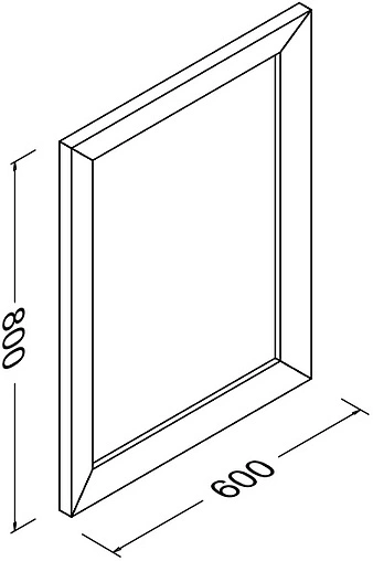 Зеркало ISVEA Aria 60 серый 21AA4072060I