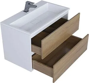 Тумба-умывальник подвесная Uperwood Barsa 80 дуб сонома/белый 293020534 Тумба-умывальник подвесная Uperwood Barsa 80 дуб сонома/белый 293020534, 3