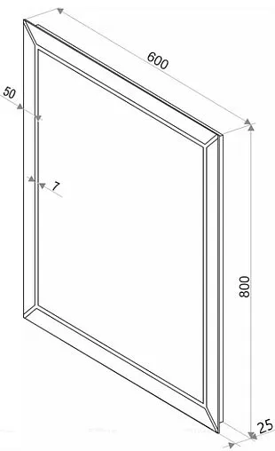 Зеркало с подсветкой Continent Kraft Led 60x80 ЗЛП484