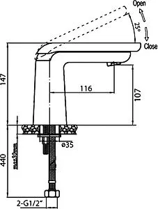 Смеситель для раковины Cezares Cosmo хром COSMO-C-LS-01-W0 Смеситель для раковины Cezares Cosmo хром COSMO-C-LS-01-W0, 2