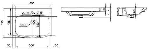 Раковина Am.Pm Like 65 белый M80WCC0652WG