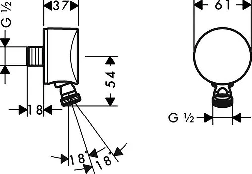 Шланговое подключение Hansgrohe FixFit S хром 27506000