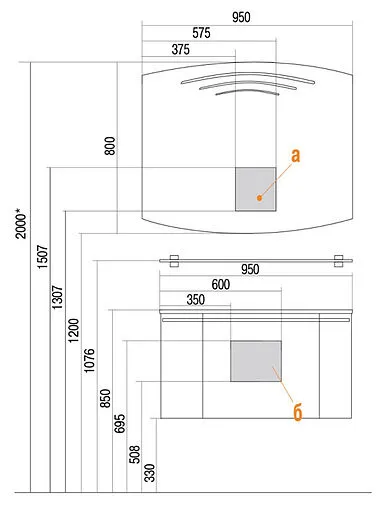 Зеркало с подсветкой Aquaton Севилья 95 с подогревом 1A126102SE010