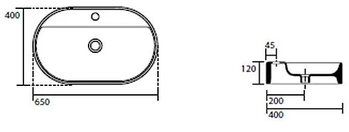 Раковина Kerasan Ciotola 65 черный 028531*1