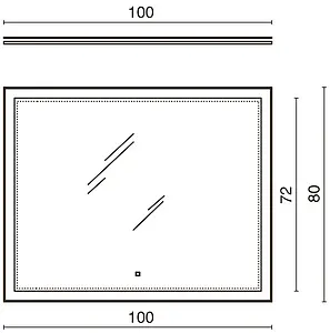 Зеркало с подсветкой Kerama Marazzi Buongiorno 100 белый MI.100 Зеркало с подсветкой Kerama Marazzi Buongiorno 100 белый MI.100, 2