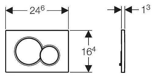 Клавиша смыва для унитаза Geberit Sigma 01 115.770.DW.5 черный глянцевый