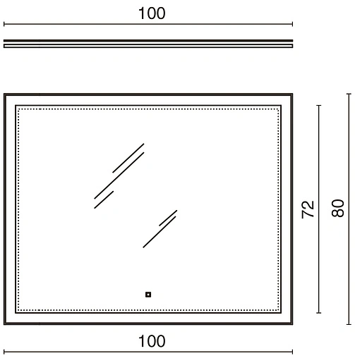 Зеркало с подсветкой Kerama Marazzi Buongiorno 100 белый MI.100